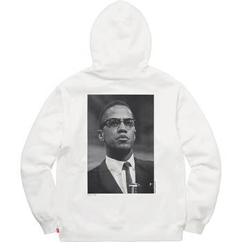 White Supreme Malcolm X For Hoodie | Supreme 119EX